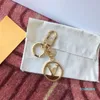 Modna klęcznik klasyczny breloki unisex Delikatne złoto stalowa stal nierdzewna Keyring Men Men Designer Akcesoria z Box210L