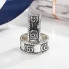 70% korting op 2023 Nieuwe luxe hoogwaardige mode -sieraden voor sterling zilveren hennep touw dubbel snijpatroon paar trend hiphopring