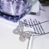 Hanger kettingen ins luxe topkwaliteit vlinder ketting voor vrouwen romantische bling kubieke zirkoon kraag delicate kolye sieraden