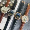 Модные полные брендовые наручные часы в мужском стиле, автоматические механические роскошные часы с кожаным ремешком, CA 82