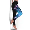 Leggings para mujer Estampado para fitness Jeggings Entrenamiento flaco Gimnasio Pantalones deportivos de cintura alta Correr DropWomen's