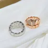 Женское дизайнерское кольцо BUIGARI Serpentine из стерлингового серебра с золотым покрытием 18-каратного бриллианта высочайшего качества никогда не выцветает подарок на годовщину 038