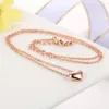 Pendant Necklaces Heart Necklace For Women Simple OL Style Rose Gold Color Party Wedding Gift Top Quality ZYN099 ZYN100