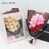 JAROWN Artificial Soap Flower Rose Bouquet Gift Bags Valentine's Day Birthday Gift Christmas Wedding Home Decor Flower Flores263r