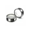 2023 New Luxury High Quality Fashion Jewelry for Trend Skull Double Made Old Couple Ring Sterling Silver Handwear