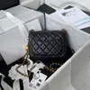 Hoge kwaliteit designer tas Classic Flap Quilted Bag Medium19cm 25cm Womens Lambskin Caviar Luxury Handtas Real Leather black Purse Shoulder Chain Black Box Bag