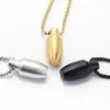 Chains Stainless Steel Gold Cremation Pet Urn Ash Pendant Necklace Fashion Jewelry Keepsake Gift For Him With Chain