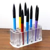 Pennelli per trucco Scatola per organizer per eyeliner Portapenne da tavolo Custodia per ufficio Custodia per scuola Trasparente bianco Nero Organizzatore in plasticaTrucco