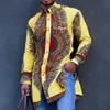 Vêtements ethniques Automne et Printemps Mode Style Africain Hommes Impression Polyester Plus Taille Chemises M-4XL 230307