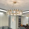 Pendant Lamps Light Luxury Crystal Chandelier In Living Room Nordic Post-modern Hong Kong-style Designer Bedroom Dining Household