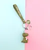 Keychains Cute Anime Key Chain Panda Decor Chains Purse Pendant Bag Charm For Keys Ring Creative Gift Women Trinket Kpop Accessories