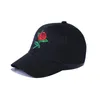 Casquettes de baseball été broderie Rose casquette de Baseball hommes femmes mode plein air chapeau de soleil réglable coton décontracté Snapback CapsBall