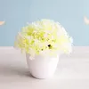 Decorative Flowers 14x14cm Artificial Grass Ball White Potted Plants Bonsai Home Garden El Office Living Room Desktop Mini Party Supply