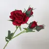 Fiori decorativi 5 rose coreane a testa artificiale per la decorazione domestica bouquet da sposa sposa fiore finto di alta qualità finto soggiorno