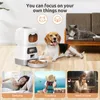 Köpek Kaseleri Besleyiciler 35L Pet Besleyici WiFi Akıllı Gıda Dispenser S Cats Paslanmaz Çelik Kase Zamanlayıcı Otomatik Kedi Besleme Uygulama Kontrolü 230307