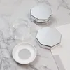 Garrafas de armazenamento Imprima seu logotipo Caixa de pó de plástico portátil vazio panela solta com peneira Puff Cosmetic Travel Jar Siber Recipiente