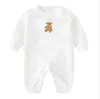 Vêtements de créateurs enfants Combinaisons Barboteuses bébé garçon fille été Classique luxe à manches courtes Vêtements à manches longues 100% coton 1-2 ans nouveau-né Barboteuses