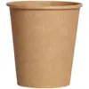 Sıcak içme partisi malzemeleri için kapaklı tek kullanımlık kahve kraft kağıt fincan
