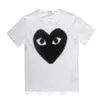 Designer TEE Men's T-Shirts Com Des Garcons PLAY Red Heart Short Sleeve T-shirt White XL Brand Women