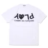 Designer TEE Men's T-Shirts COM DES GARCONS CDG Play Men BLACK Short Sleeve Red Heart T-shirt XL