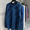 Balencigs Designer Hoodies Mens Sweaters Sweater High Version Family Elastic Mousse Oblique Letter Loose Version V-Neck Cardigan Sticked SW 2PSX