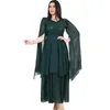 Abbigliamento etnico jalabiya abito musulmano femminile mesh manicelle manica o collo e impero abiti paillettes di moda spice islam Abaya Party 2023