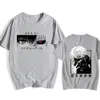 남자 티셔츠 일본 애니메이션 kaneki ken ghoul t 셔츠 남자 kawaii 만화 그래픽 티 패션 Tshirt 여름 90 년대 탑 티셔츠 남성 230307