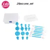 Ferramentas de bolo 24pcs/conjunto 8 padrões caneta de decoração de flores 14 fondant cutter cutter decoração de molde de modelagem