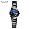 Wristwatches Couple Watches Top Quality Stainless Steel Black Wrist Watch For Men And Women Bracelet Female Reloj Hombre Lover Saat