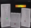 Jewelry Pouches Vertical Necklace Display Rack Set Showing Holder Organizer Stand Jewellery Case