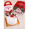 ديكورات عيد الميلاد HW عالية الجودة 10pcs الحلي الورقية مربع هدايا سانتا كلوز الحلوى