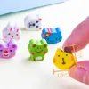 Erasers 50pcsset Cute Rubber Eraser Creative Animal Fruit Pencil Mini Kawaii stationery Kids Student Office Supplies Christmas 230306