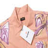 Men's Casual Shirts We11done Shirt Oversize Butterfly Print Loose Short Women Men Couple High Street1:1High Quality Summer Breathable Tops