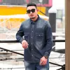 Männer Casual Hemden Plus Größe 8XL 6XL 5XL 2023 Frühling Herbst Denim Männer Lose Fit Marke Kleidung Große Große feste Baumwolle ShirtMen's