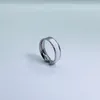مصمم خواتم مان مان امرأة ديلوكس راقية مينا حلقات خطية للجنسين الكلاسيكية أزياء الخاتم التيتانيوم الصلب