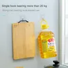 Hooks & Rails 4/6/10Pcs Transparent Wall Waterproof Oilproof Self Adhesive Reusable Seamless Hanging Hook For Bathroom Kitchen