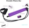 Bandas de resistência Pilates Bust Bar Band Gym Home Gym Portable Pull Hastes Fitness Stretch Rape Puller 97