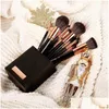 Makeup Brushes Brush Set 8 Styles Cosmetics BrushesAddcylinder Eyeshadow Face Gold Point Mtipurpose Beauty Cosmetic Tool Drop Delive DHL5I