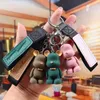 Designer Sneaker Leather Silicone Keychains Trend Nordic Bow Tie Bear Couple Men's and Women's Car Resin Doll Key Pendant Ornament