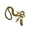 Belangrijkste ringen Viking Western Punk Brass Nieuw ontwerp Snake Hook Snake Chain Biker Punk Jean Chain Skull Dagger Feather Trous -ketting