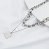 Цепочки мода многослойное квадратное ожерелье модный цинк сплав для женщин