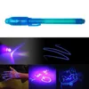 Highlighters invisíveis caneta fluorescente LED Purple Light Electronic Note Detector Creative Ultraviolet Magic Ink Lamp Highlighter J230302