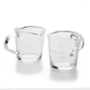 Verres à vin 70/75 ML Double Bouche Large Verre Espresso Tasse À Mesurer Café S Liquide Once Avec Échelle Baristal Accessoires