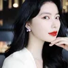Urok Purple Crystal Flower Coldings for Woman Korean Fashion Jewelry Wedding Party Girl Elegance Zestaw Akcesoria G230307