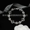 Top designer jewelry Silver Chain Fried Dough Twists Thread Hollow Bracelet Make Old Personalized Men's and Women's Same