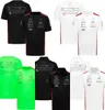 メンズTシャツ2024新しいF1レーシングチームポロシャツTシャツフォーミュラ1ドライバー短袖Tシャツモータースポーツファン特大ジャージーTシャツカスタムR6EZ