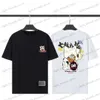 Herr t-shirts sommar ny rygg tryckt kortärmad mode t-skjortor för män T230307
