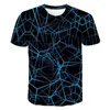 Camisetas de camisetas masculinas de camisetas 3D Mão camiseta de geometria de geometria Summer 2023 Black Funny Tops Fashion Streetwear Masculino Clothing