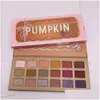 Ögon Shadow Pumpkin 18Colors Eyeshadow Shimmer Matte Christmas 18Color Palette Drop Delivery Health Beauty Makeup Eyes DHCC8