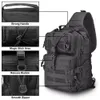 Outdoor Bags Mens Tactical Shoulder Molle Camouflage Sling Army Military Hiking Camping Pack Assault Fishing Hunting Backpack 230307